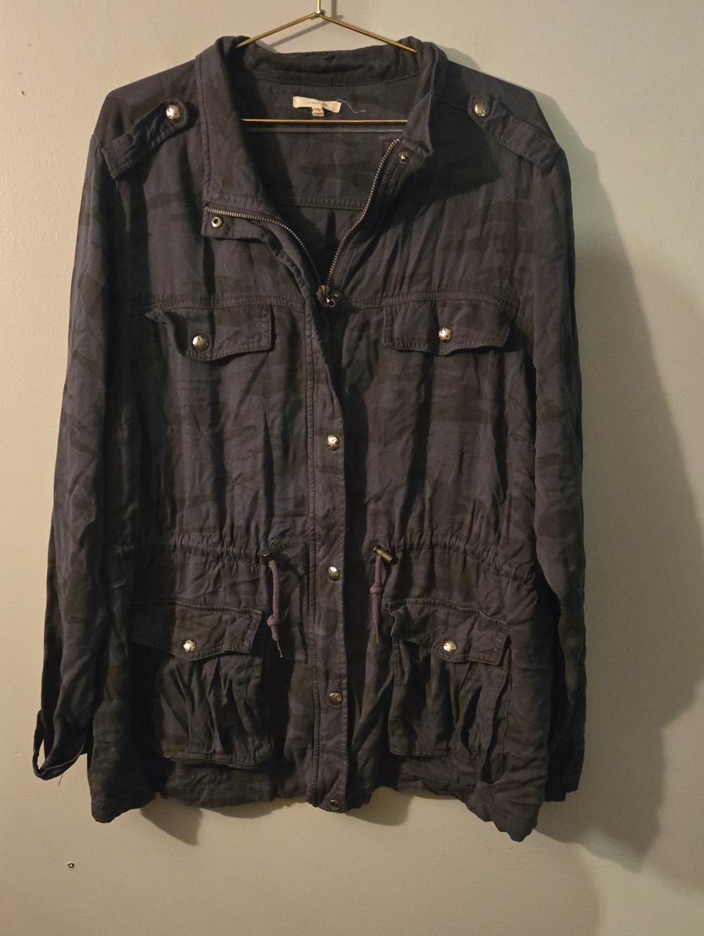 Maurices Dark Navy Utility Jacket with Front Pockets